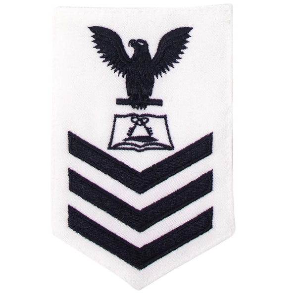 NAVY Women's E4-E6 Rating Badge: Culinary Specialist - White