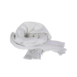 Scarf White Acrylic Cold Weather