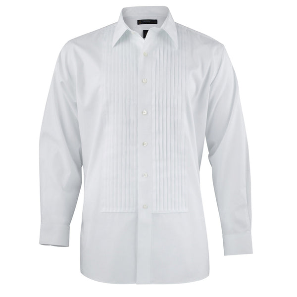 AS-IS NAVY Men's Brooks Brothers Pleated Formal White Shirt
