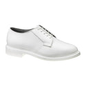 Women's White Leather Upper Oxford Shoes. Lightweight leather upper with a breathable lining. These low quarter lace-up oxfords feature a soft toe with a cushioned, removable insert for extra comfort.  - Brand: Bates Lites - Style# 07131 - Upper: Full-Grain 100% Leather - Sole: Synthetic sole, heel approx 1.25" high - Navy approved wear with Dress White and Summer White Uniforms for E7-O10. - Made in the USA - Condition: Good, pre-owned/gently used unless marked as NEW.