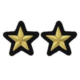 US NAVY Sleeve Device: Line Officer for Service Dress Blue uniform. Gold star embroidery on dark blue/black wool. Sold in Pairs.  - Genuine Military Uniform Item. - Made in the USA - Condition: Good, pre-owned/gently used unless marked as NEW.