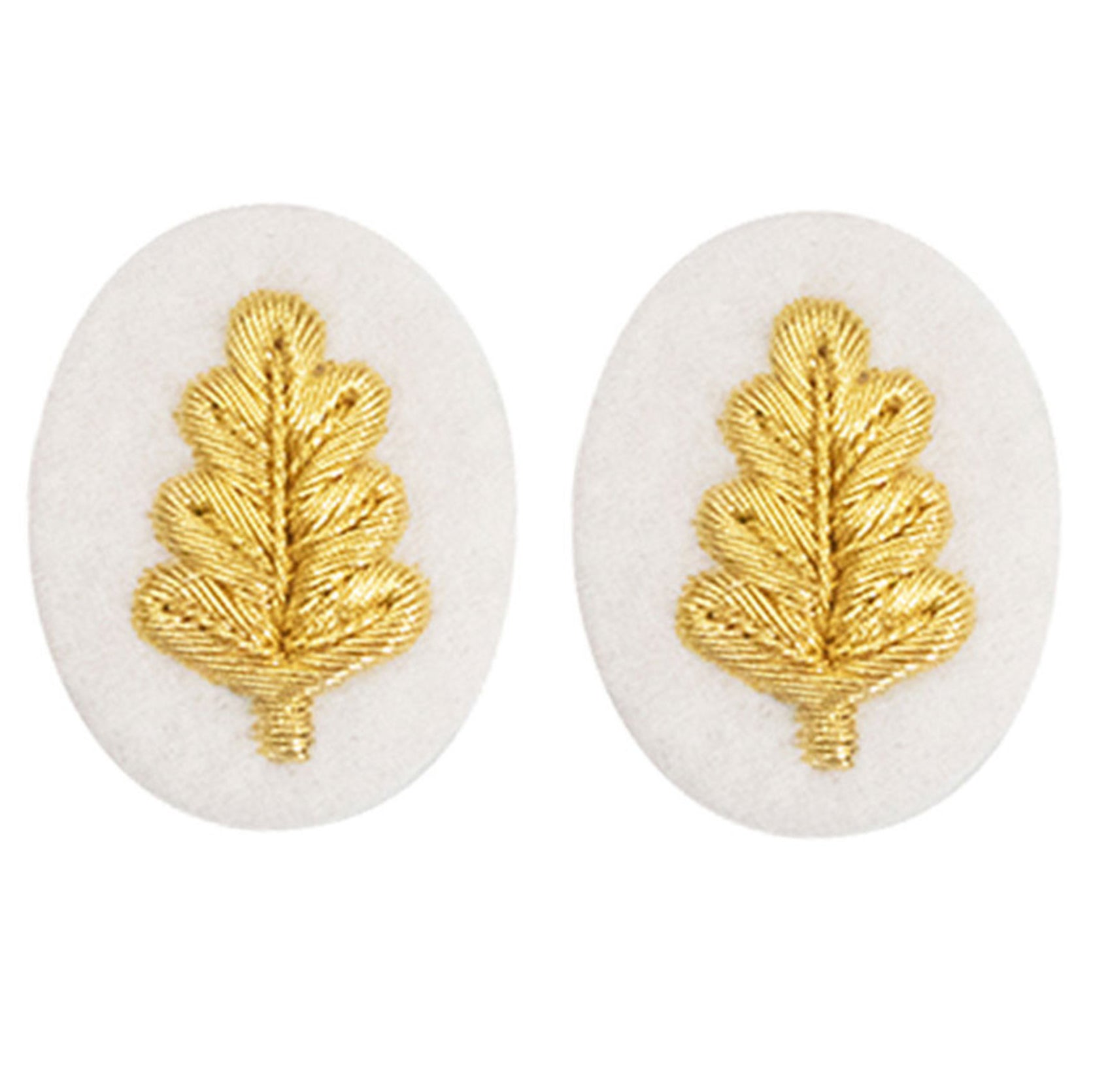 US NAVY Sleeve Device: Nurse Corps for Service Dress White uniform. Gold embroidery on white certified navy twill polyester (CNT). Sold in Pairs.  - Genuine Military Uniform Item. - Made in the USA - Condition: Good, pre-owned/gently used unless marked as NEW.