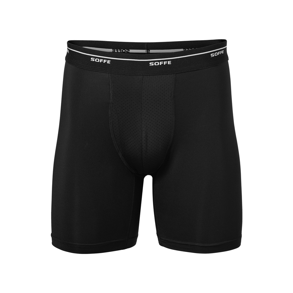 Soffe Men's Compression Boxer Brief - Black | Uniform Trading Company