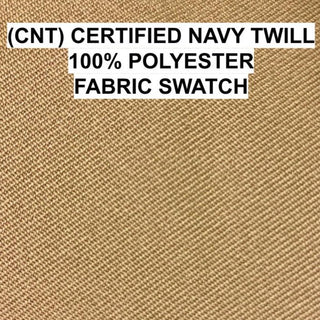 US Navy Khaki Certified Navy Twill (CNT) Fabric - 100% Polyester with a twill diagonal weave.