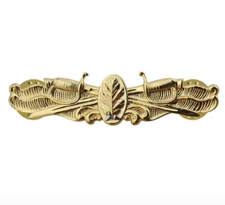 US NAVY Gold Metal Badge Pin - Surface Warfare Dental Corps Regulation Full Size