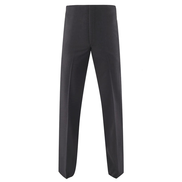 NAVY Men's Formal Dinner Dress Trousers. AS-IS Condition US NAVY Male Formal Dinner Dress Blue Evening Pants. These trousers are paired with the short Dinner Dress Blue Jacket, or Dinner Dress White Jacket, for wear at formal dinner events and parties. Features a high waist, unbelted, with a zippered fly front, fore & aft creases, and two side pockets. Black 55% Polyester, 45% Wool. Made in U.S.A.
