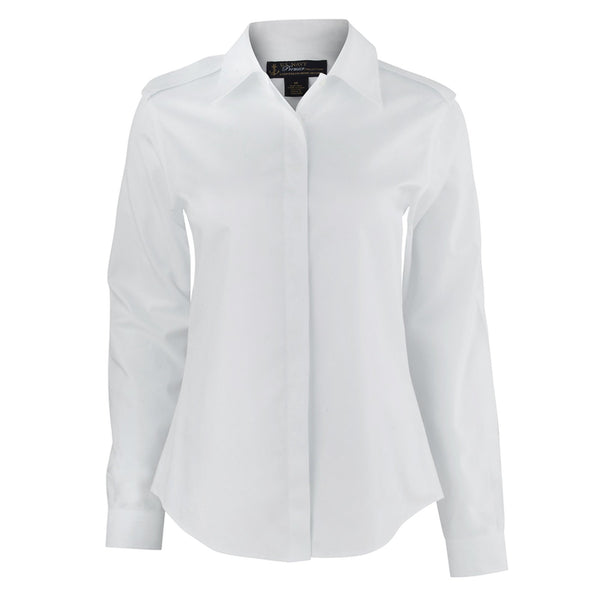 NAVY Women's Brooks Brothers White Long Sleeve Dress Shirt